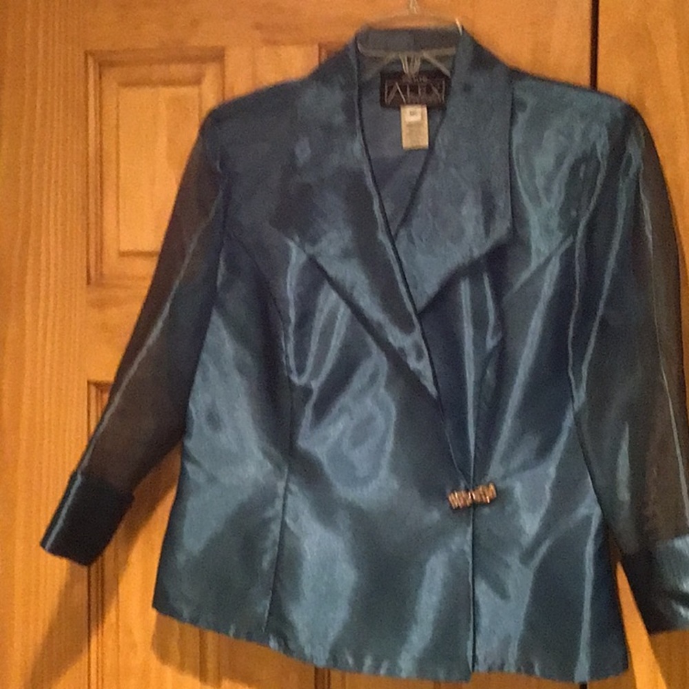 Vintage Alex turqoise jewel button Blazer
